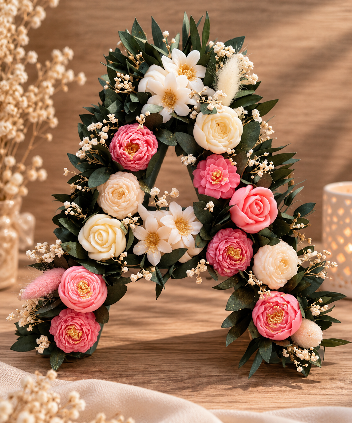 🌸 Petite lettre fleurie – 15 cm