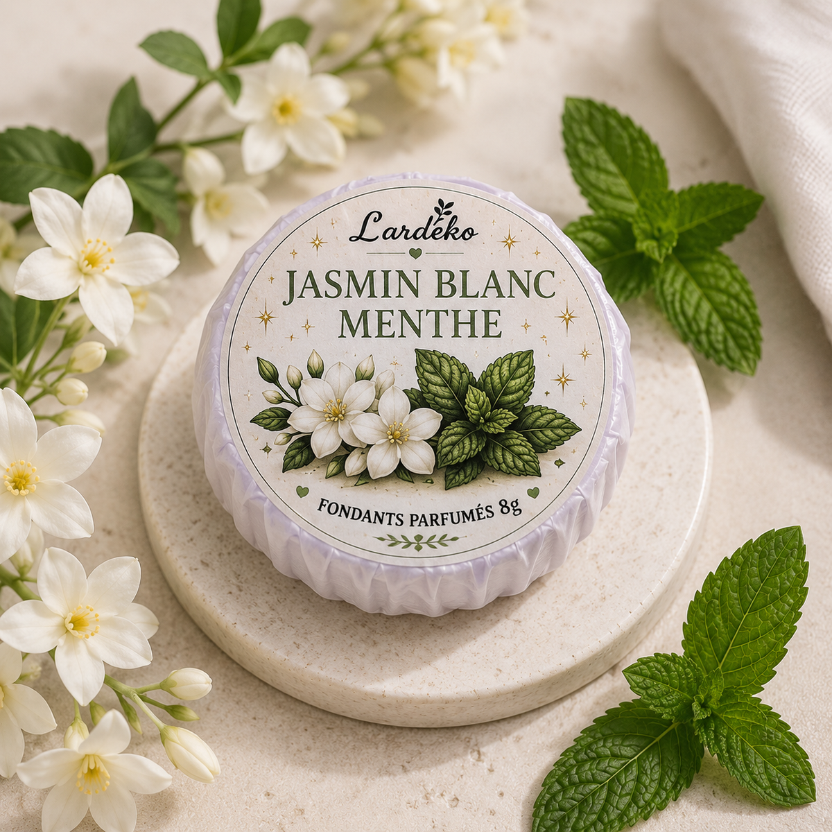 Fondant en galet – Jasmin Blanc & Menthe