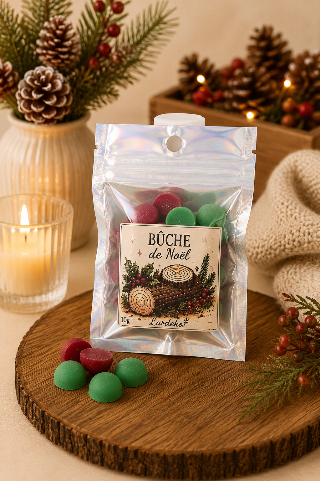 Fondant parfumé Bûche de Noël – 10 g