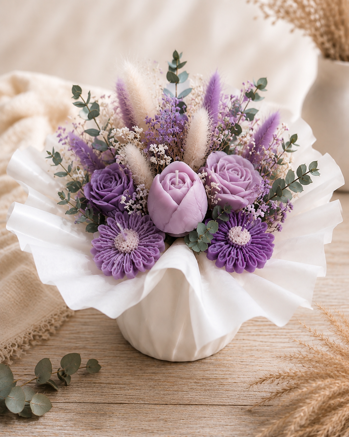 Bouquet de Bougies – Velours Pourpre
