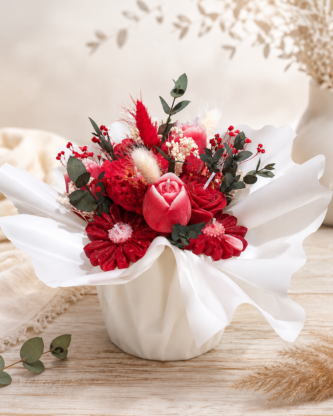 Bouquet de Bougies - Rouge Passion