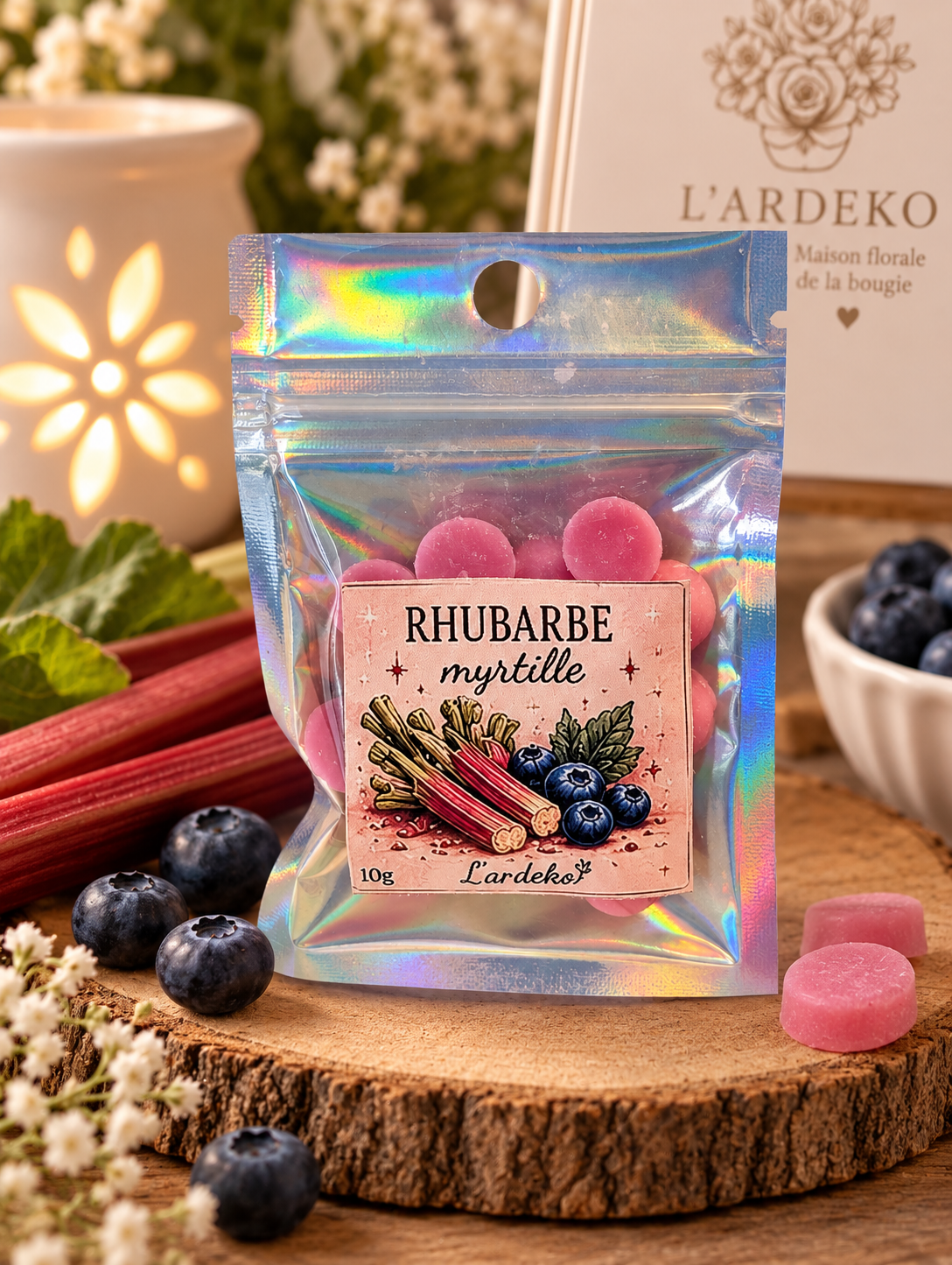 Fondant parfumé 10g - Rhubarbe myrtille