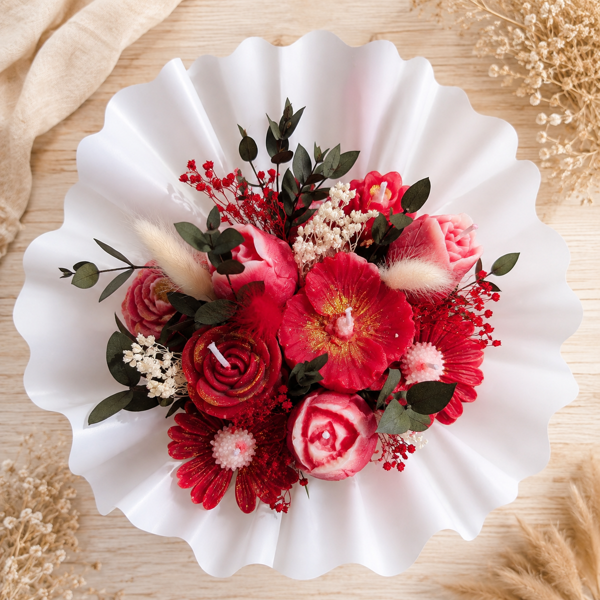Bouquet de Bougies - Rouge Passion
